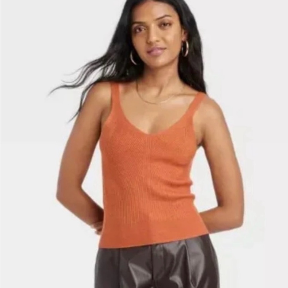 Rust Knit Tank Top 3X NWT A New Day